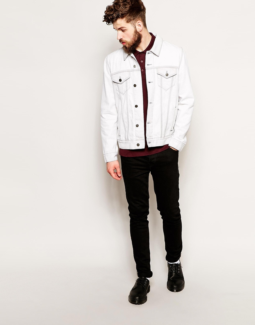 asos white denim jacket