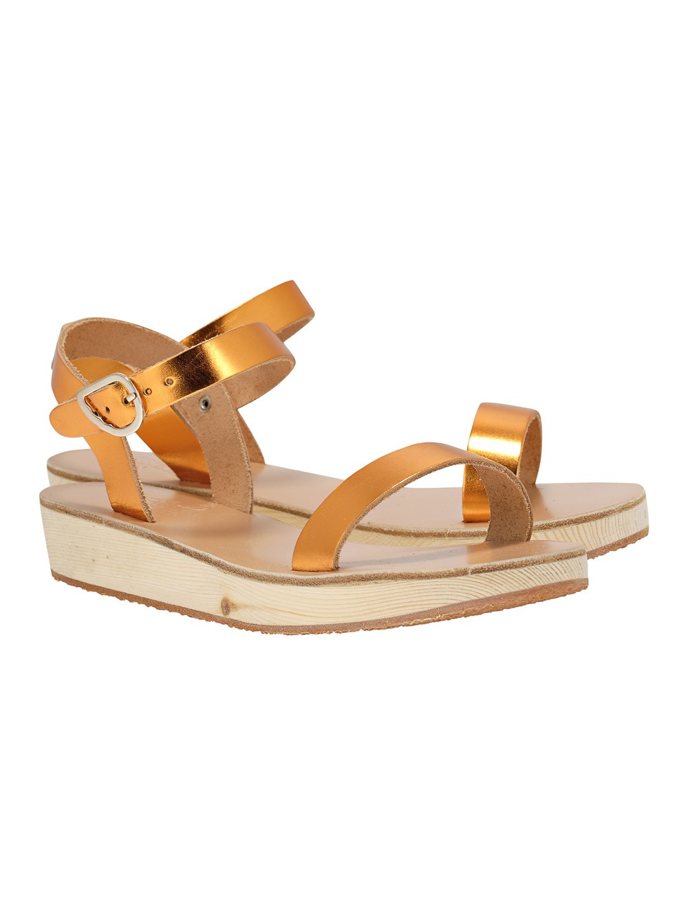 Ancient greek sandals Drama Platform Sandal in Gold | Lyst