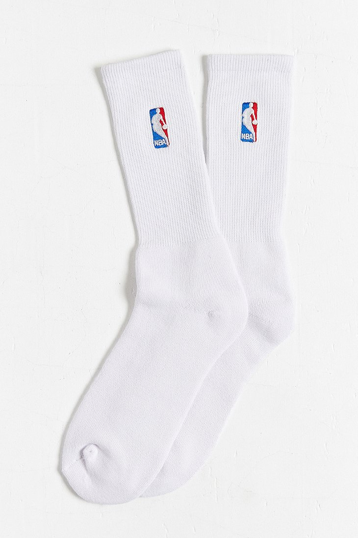 Urban Outfitters Nba Logo Crew Sock in White for Men | Lyst Canada