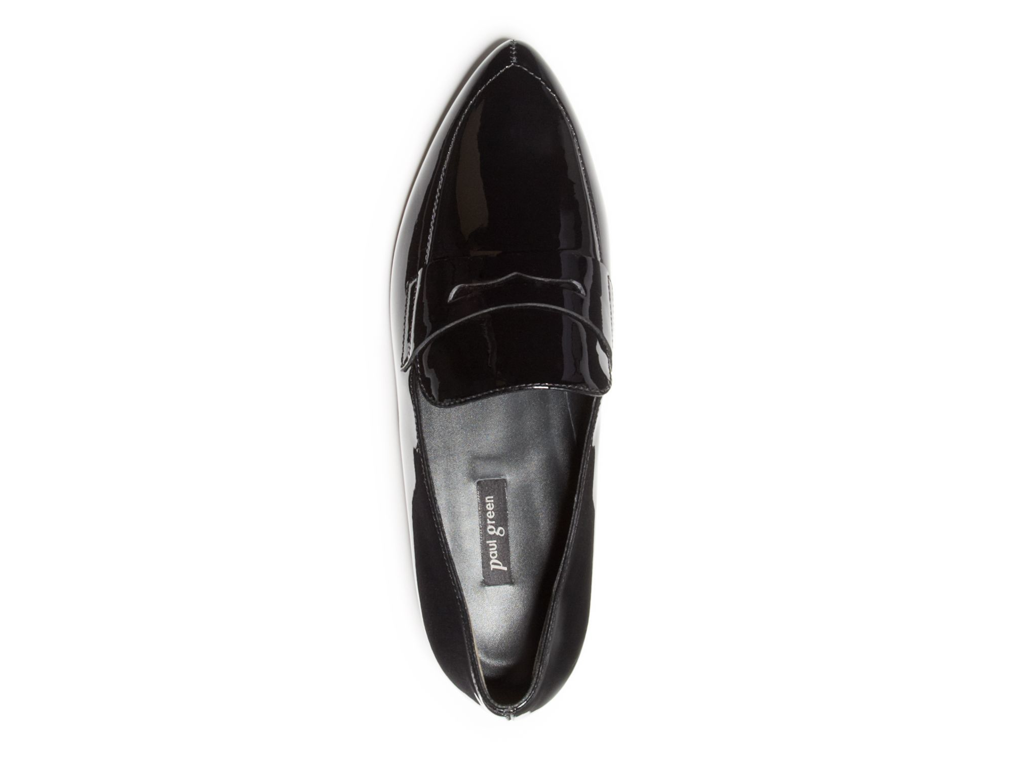 paul green black loafers
