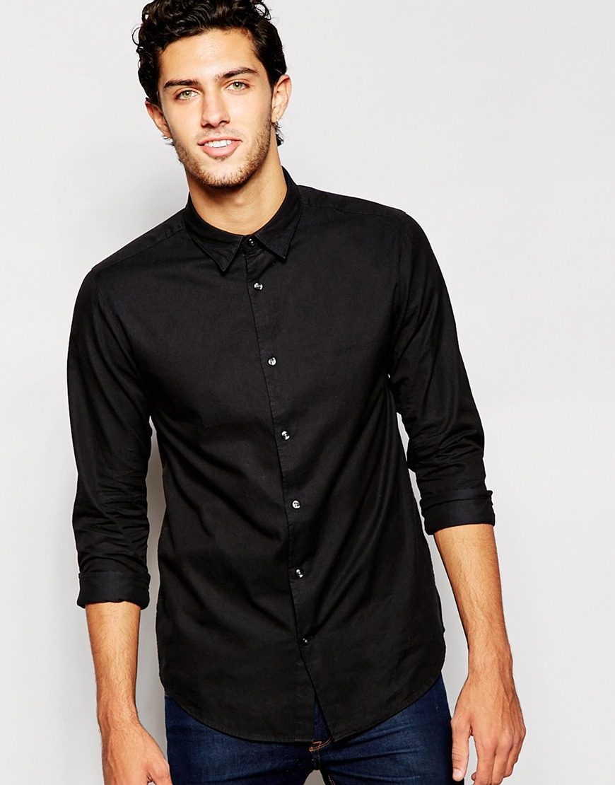 Formal black shirts for men Discover the perfect French Cuff Black Dress Shirt, Stretch Black Dress Shirt and more at Macy's. Macy's Presents: The Edit - A curated mix of fashion and inspiration Check It Out Free Shipping with $49 purchase + Free Store Pickup.