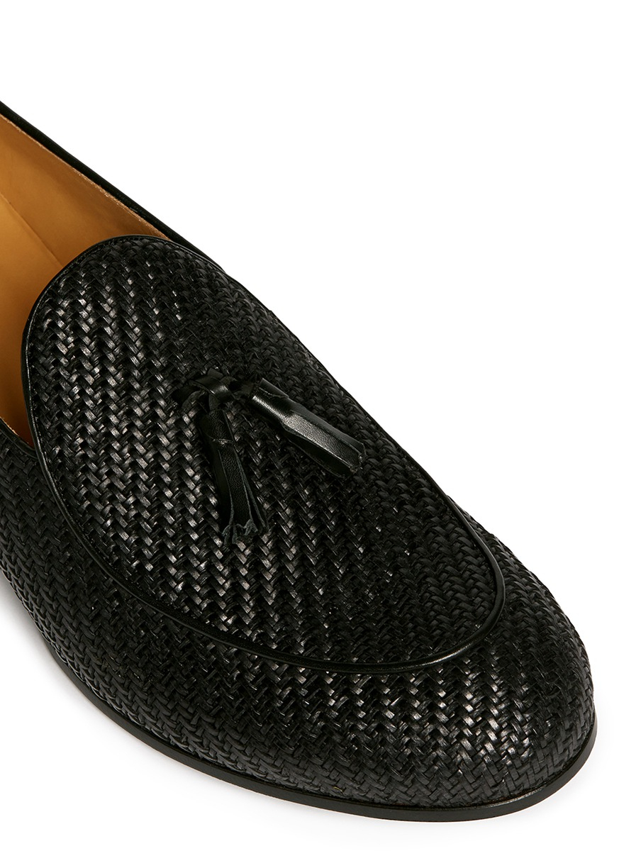 black armani loafers