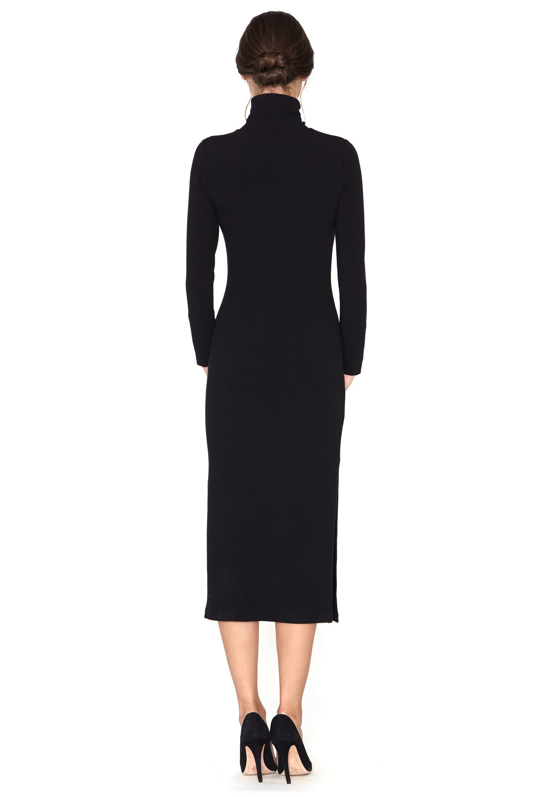 turtleneck dress with slit