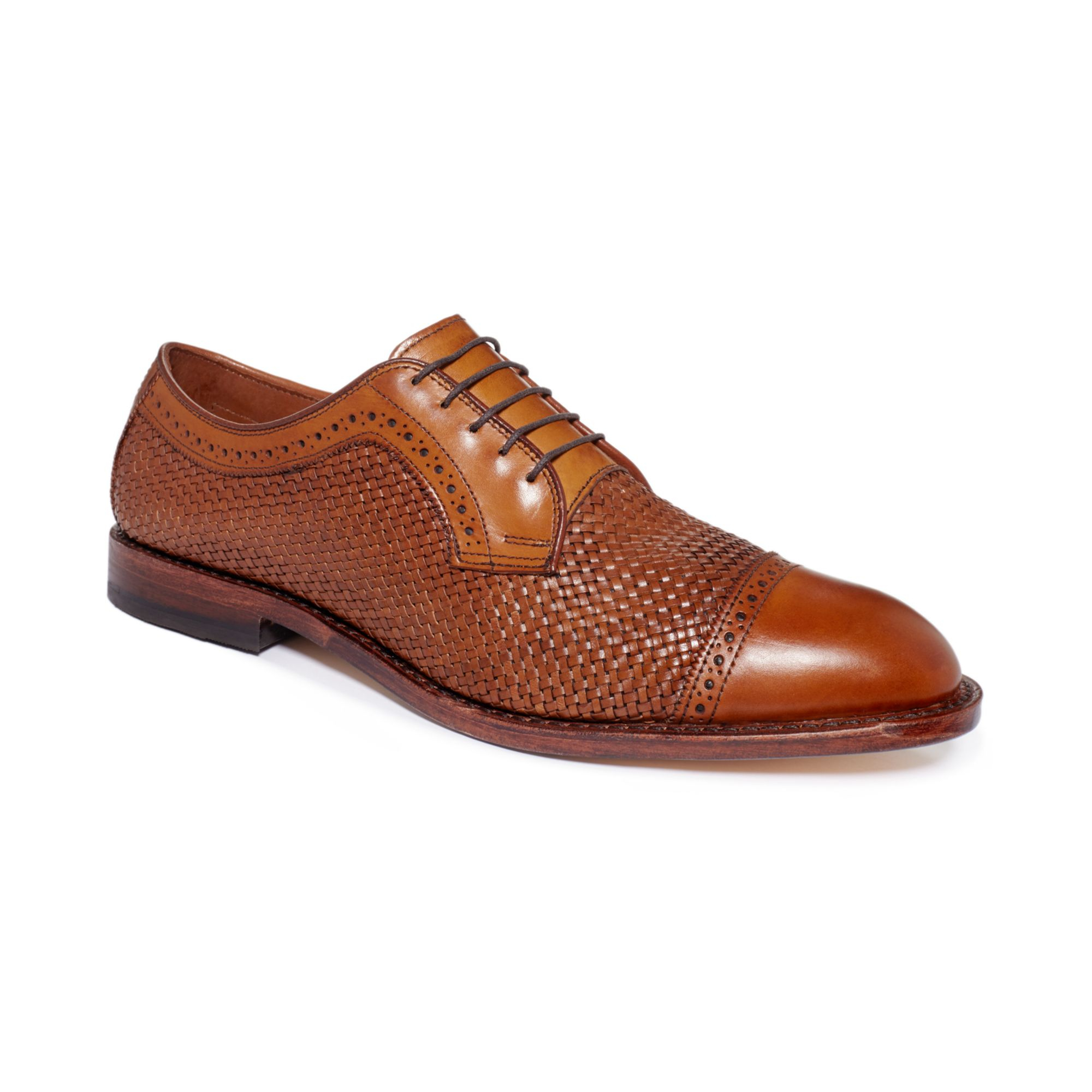 Allen Edmonds Shreveport Woven Oxfords in Brown for Men | Lyst
