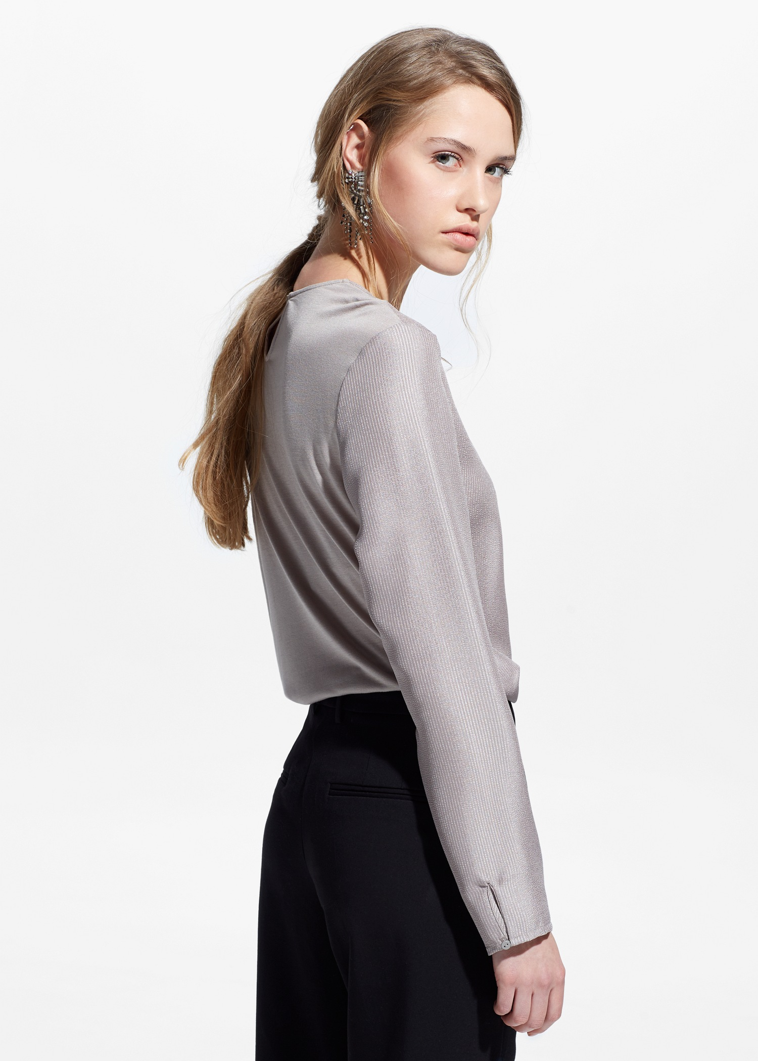 Mango Satin Wrap Blouse in Turquoise (Pink) - Lyst