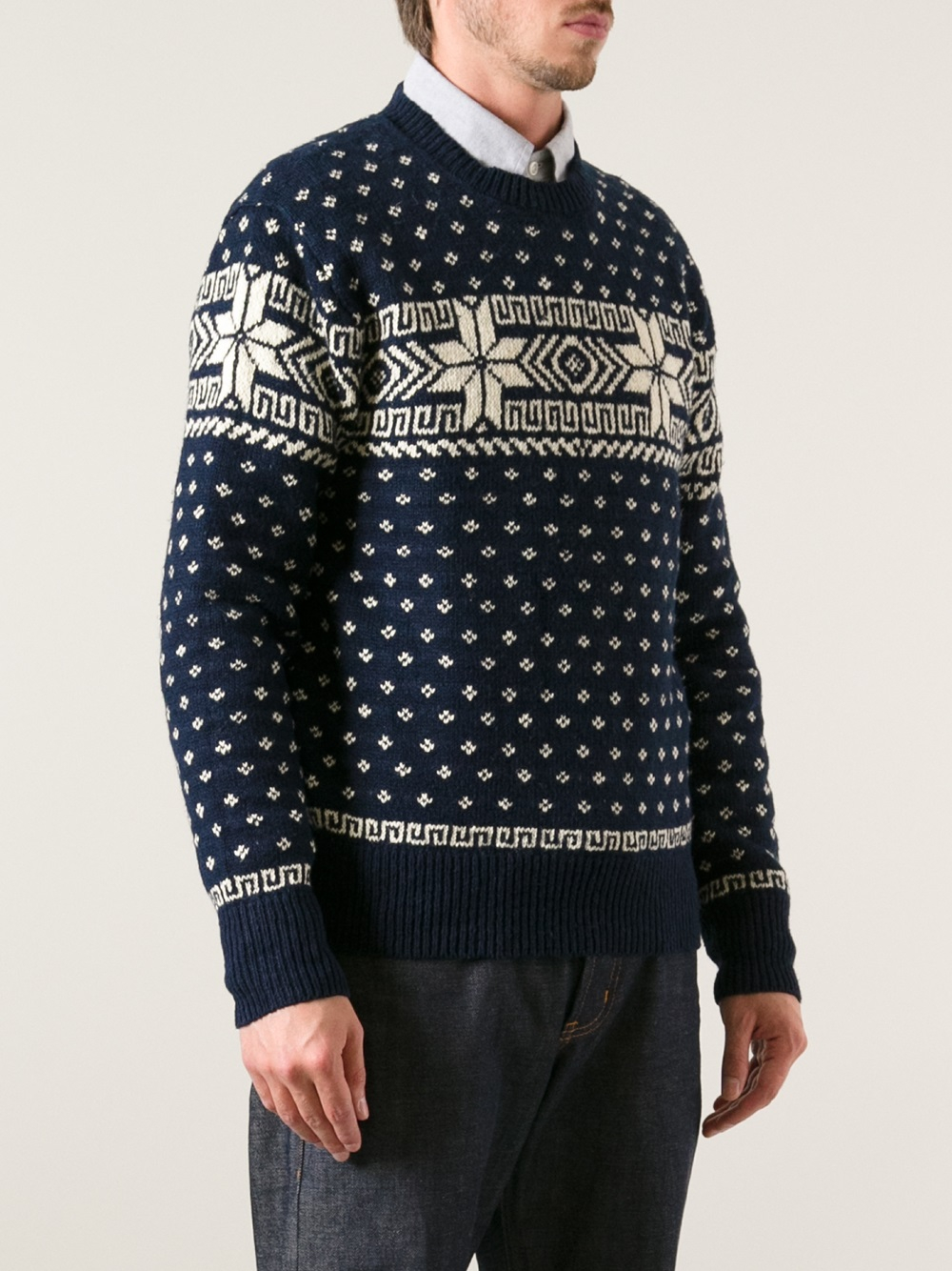 Polo Ralph Lauren Intarsia Knit Sweater in Blue for Men - Lyst