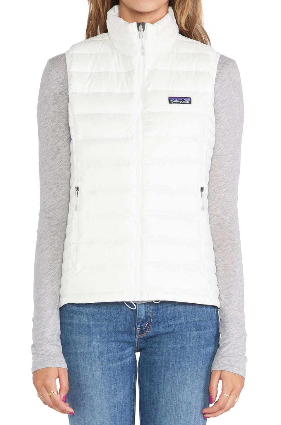 Patagonia Down Sweater Vest in White Lyst