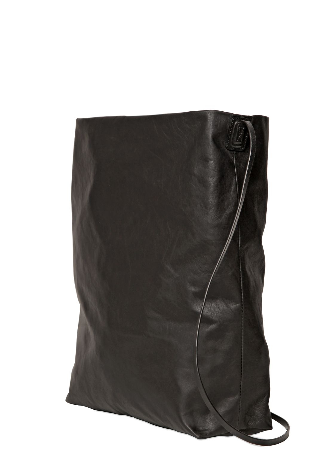 Rick Owens Nappa Leather Large Cross Body Bag in Black - Lyst