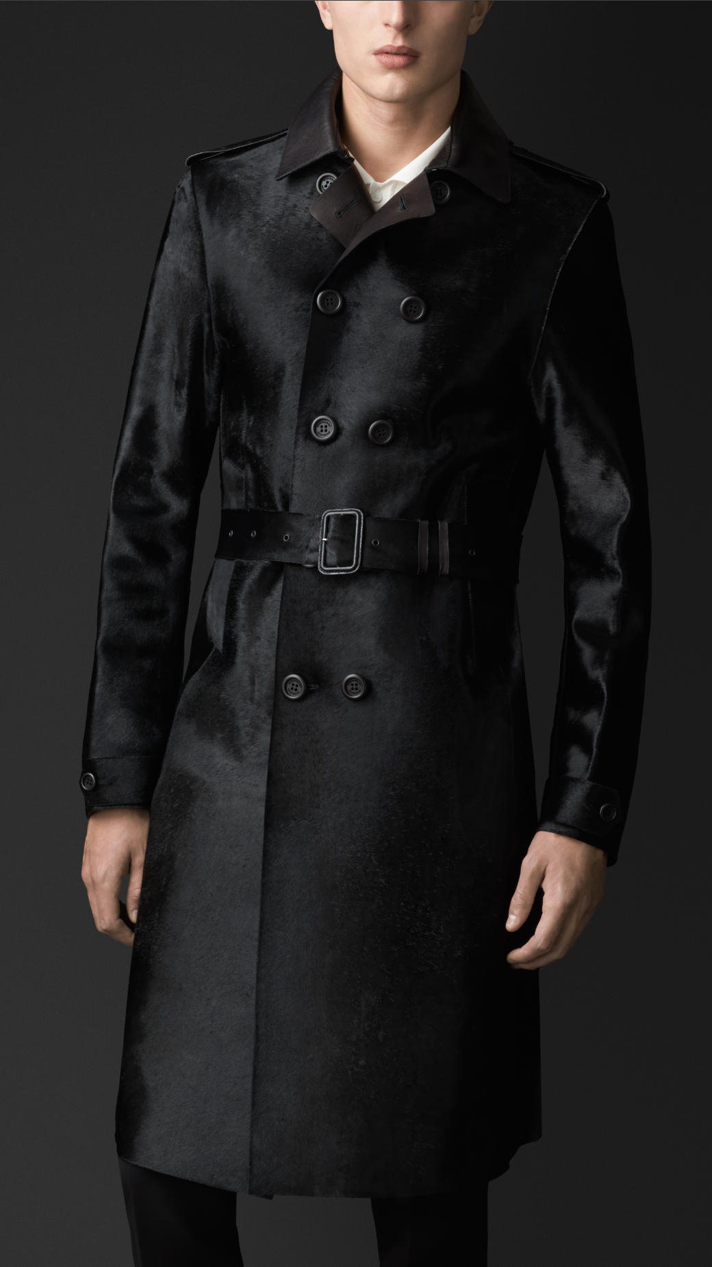 Calfskin coat clearance
