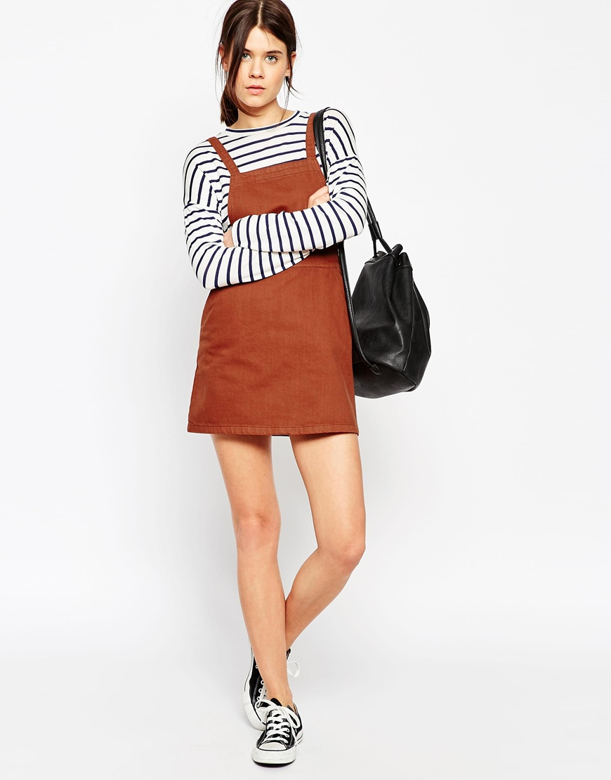 aline pinafore dress