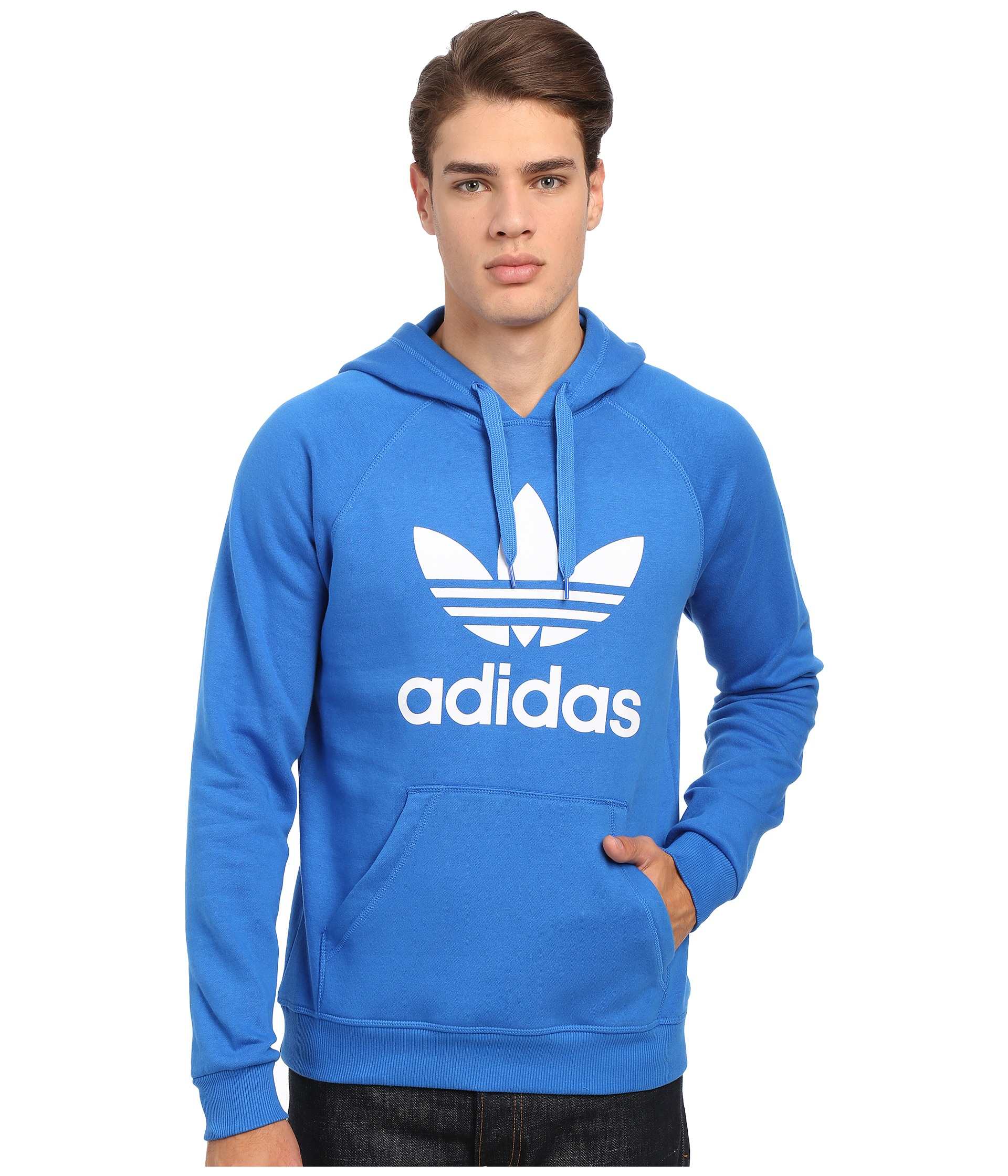 adidas Originals Cotton Trefoil Sweatshirt in Blue for Men - Lyst