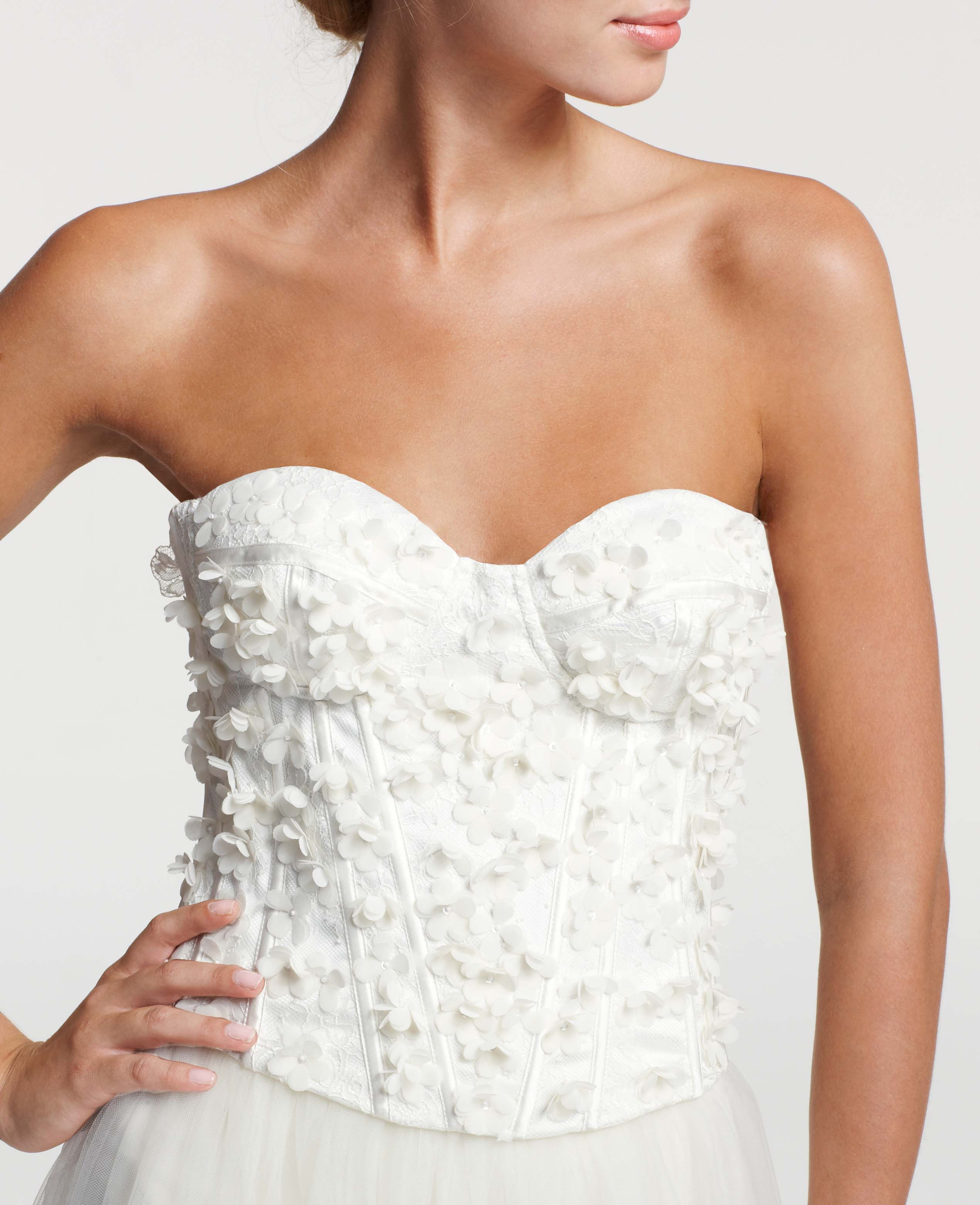 Ann Taylor Chantilly Lace Bustier In White Lyst