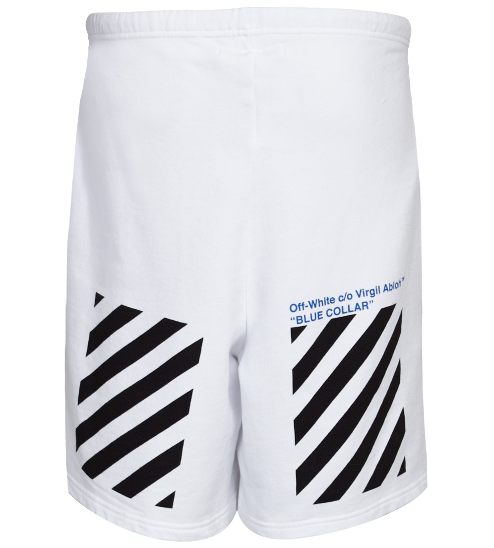 off white shorts blue