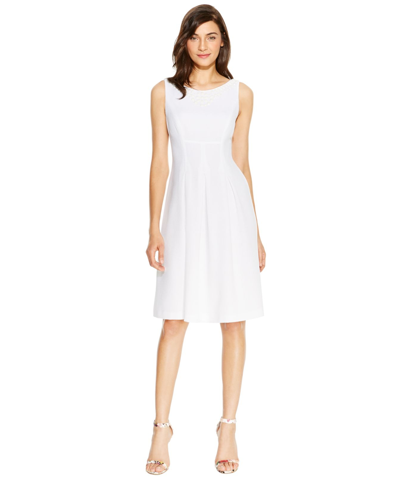 nine west white dress