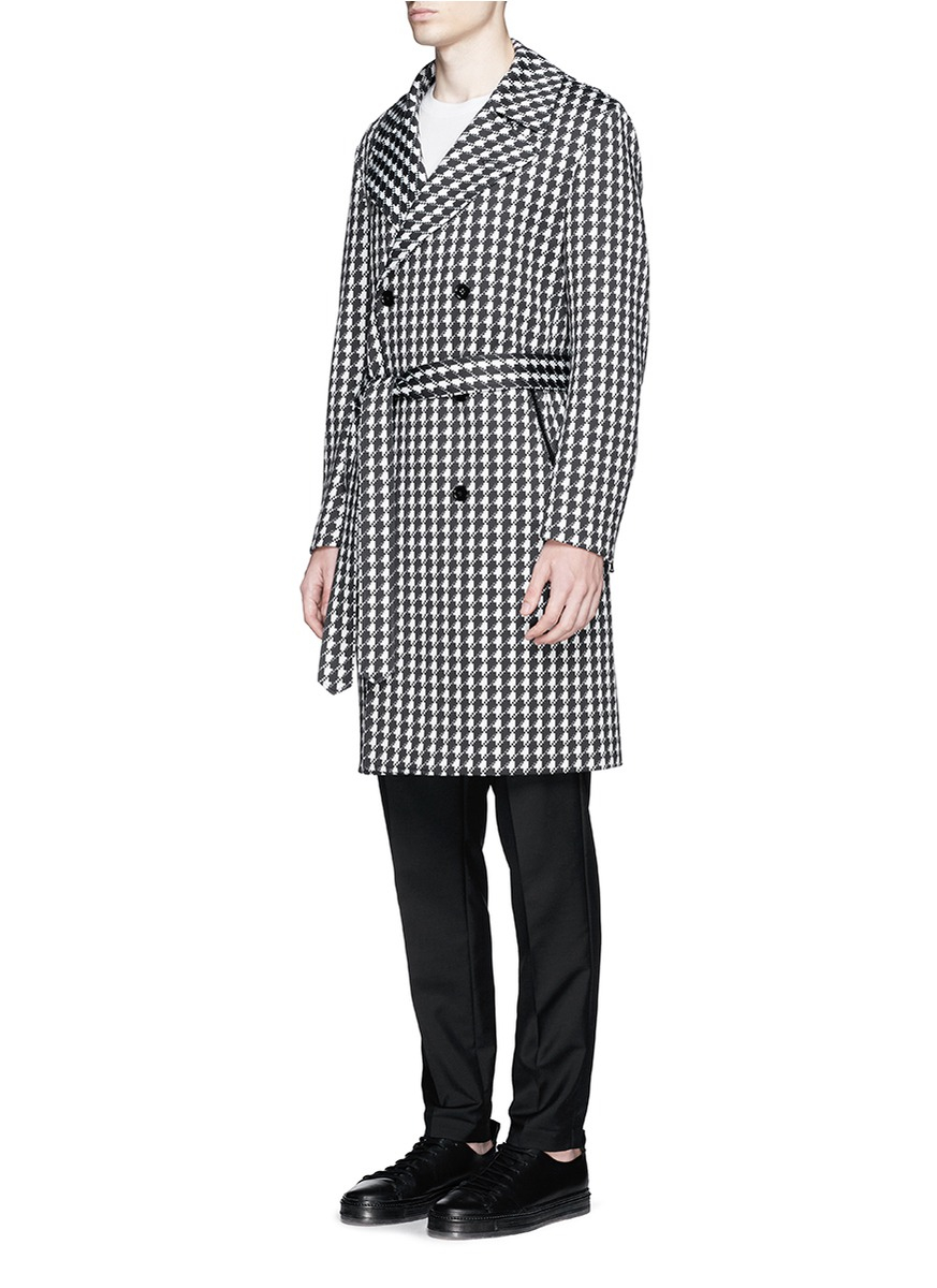 houndstooth trench coat