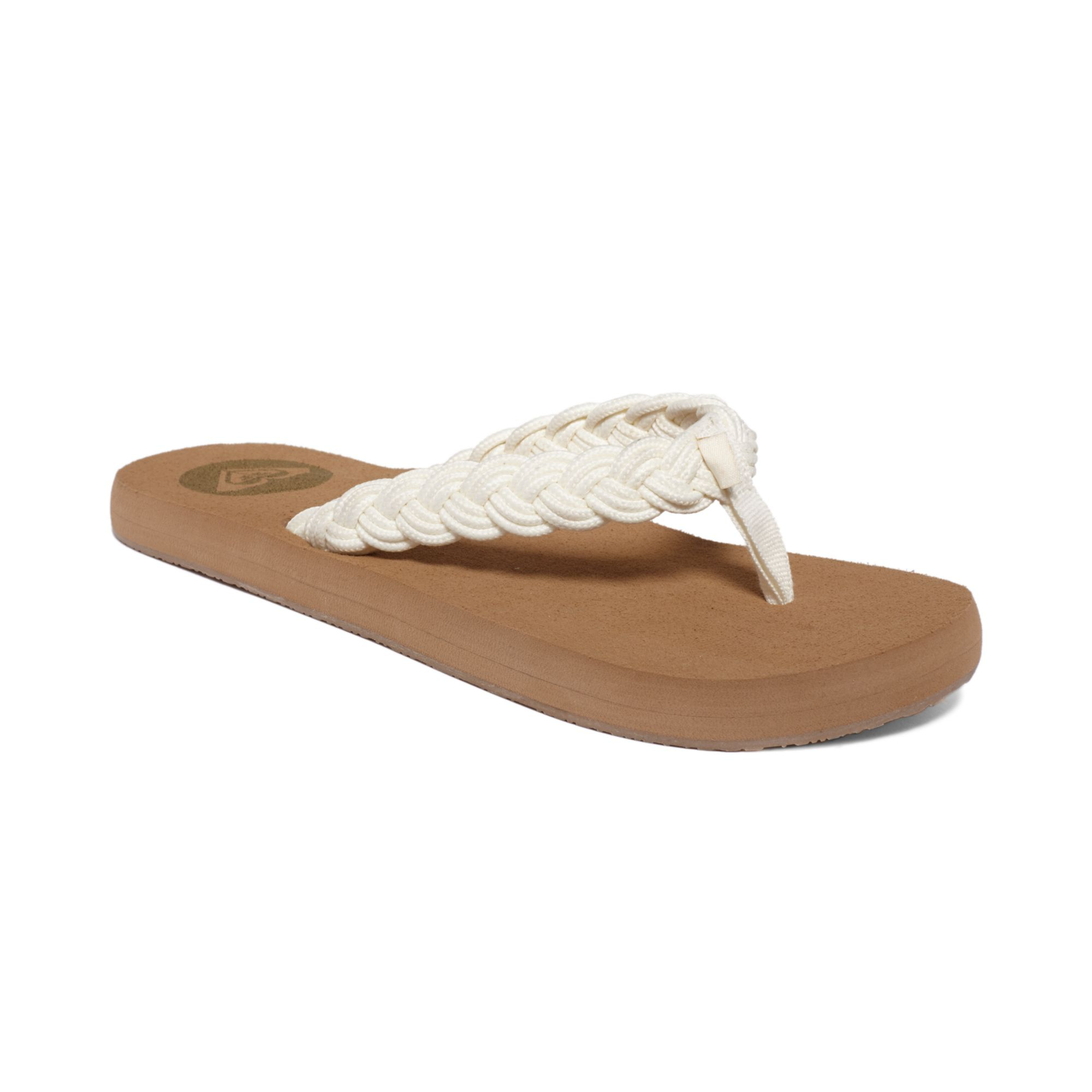 roxy braided flip flops
