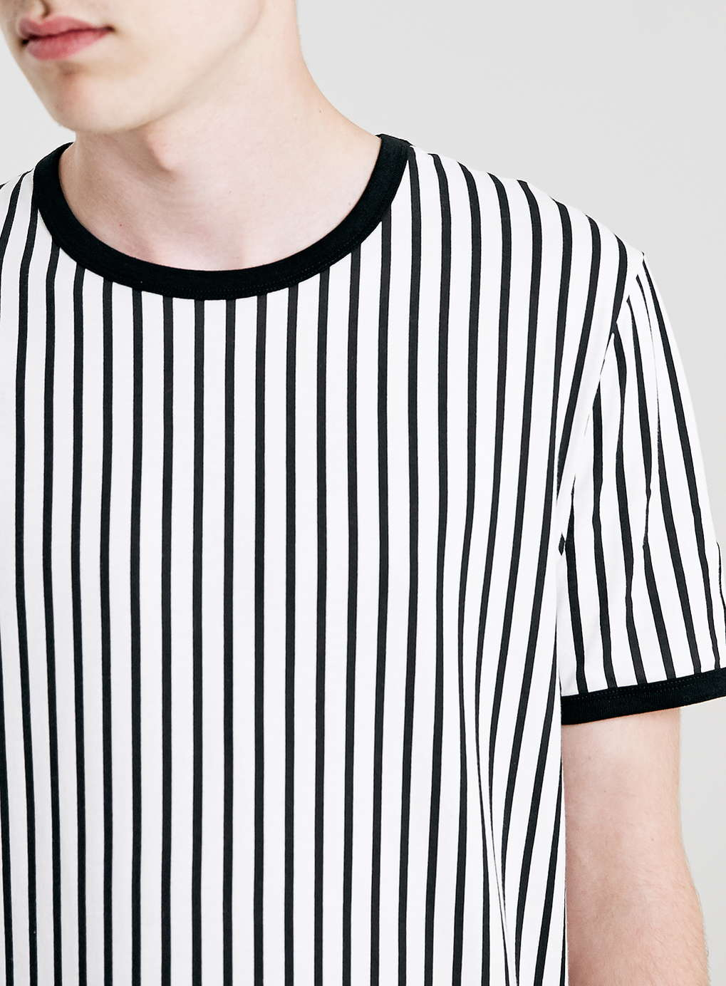 TOPMAN Black Vertical Stripe Tshirt for Men Lyst