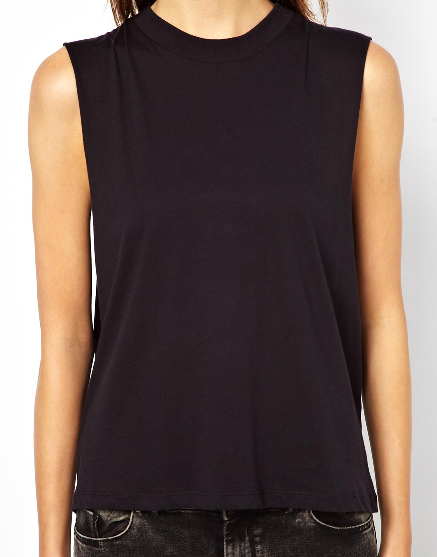 Cheap monday High Neck Tank in Black Lyst