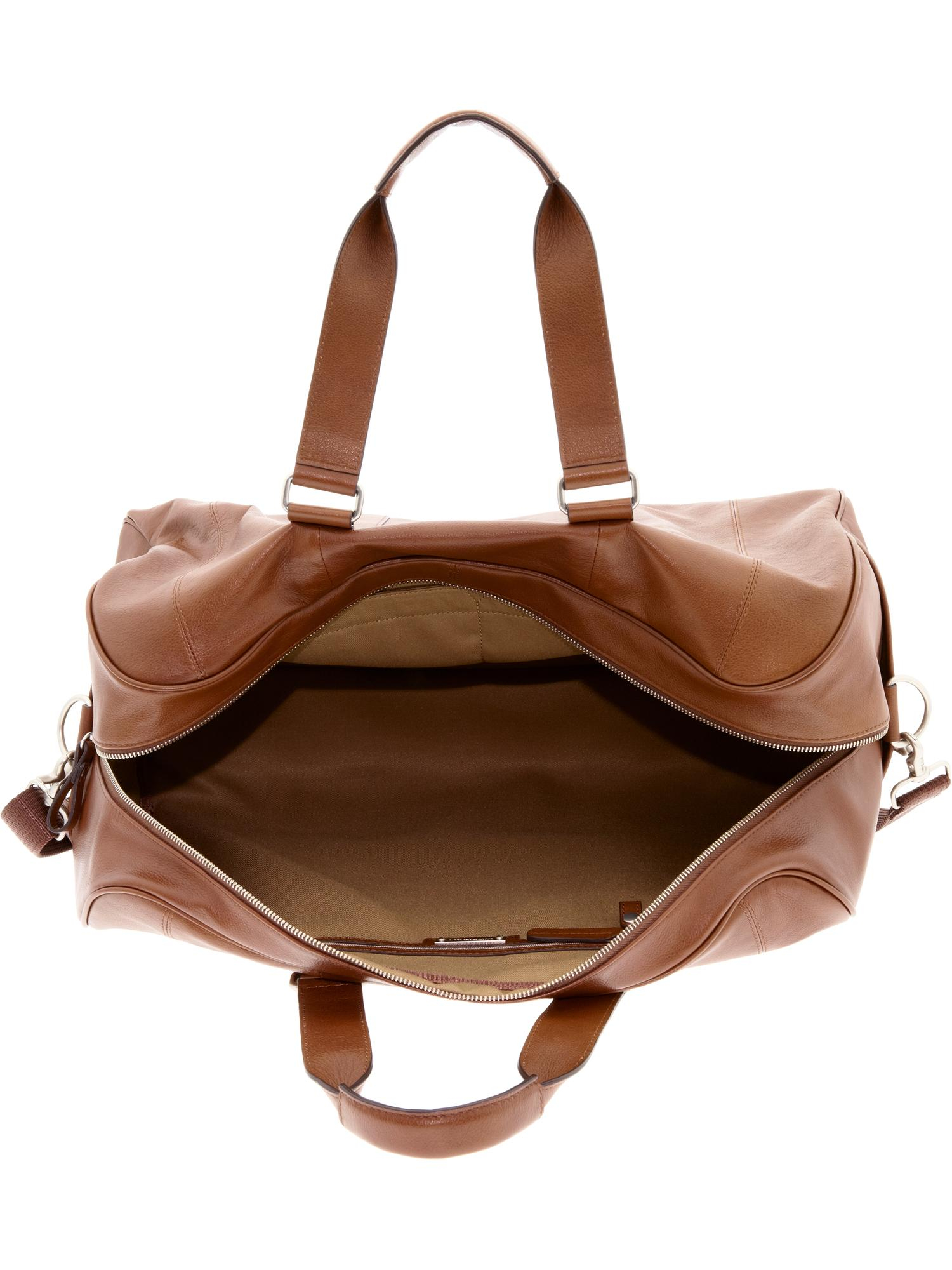 Banana Republic Leather Duffel in Tan 