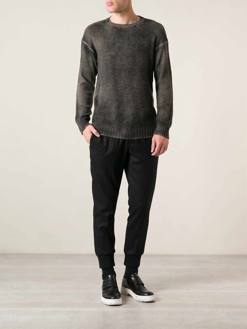 Avant Toi Distressed Sweater in Grey (Gray) for Men - Lyst
