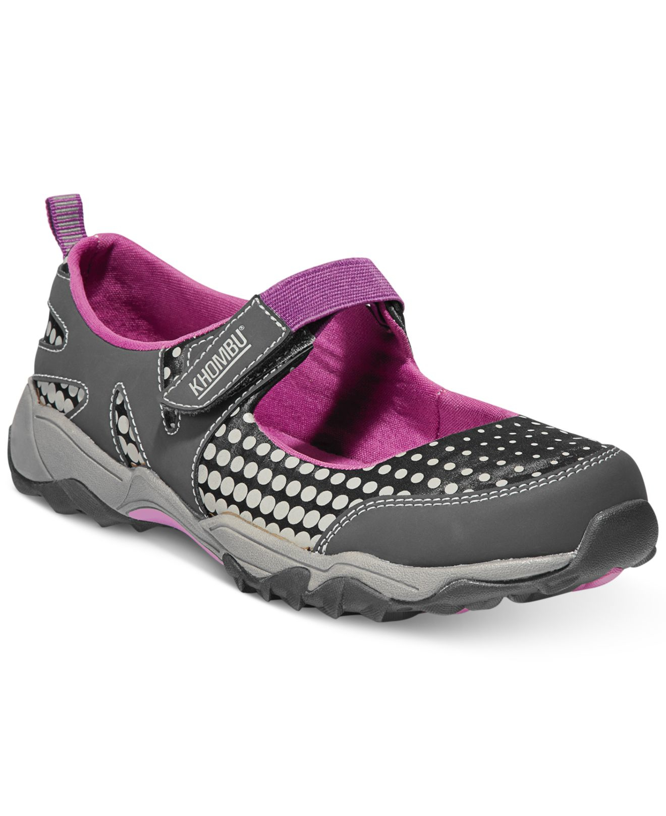 Khombu Rabbit Mary Jane Casual Sneakers in Grey/Purple Khombu Rabbit Mary Jane Casual Sneakers in Grey/Purple