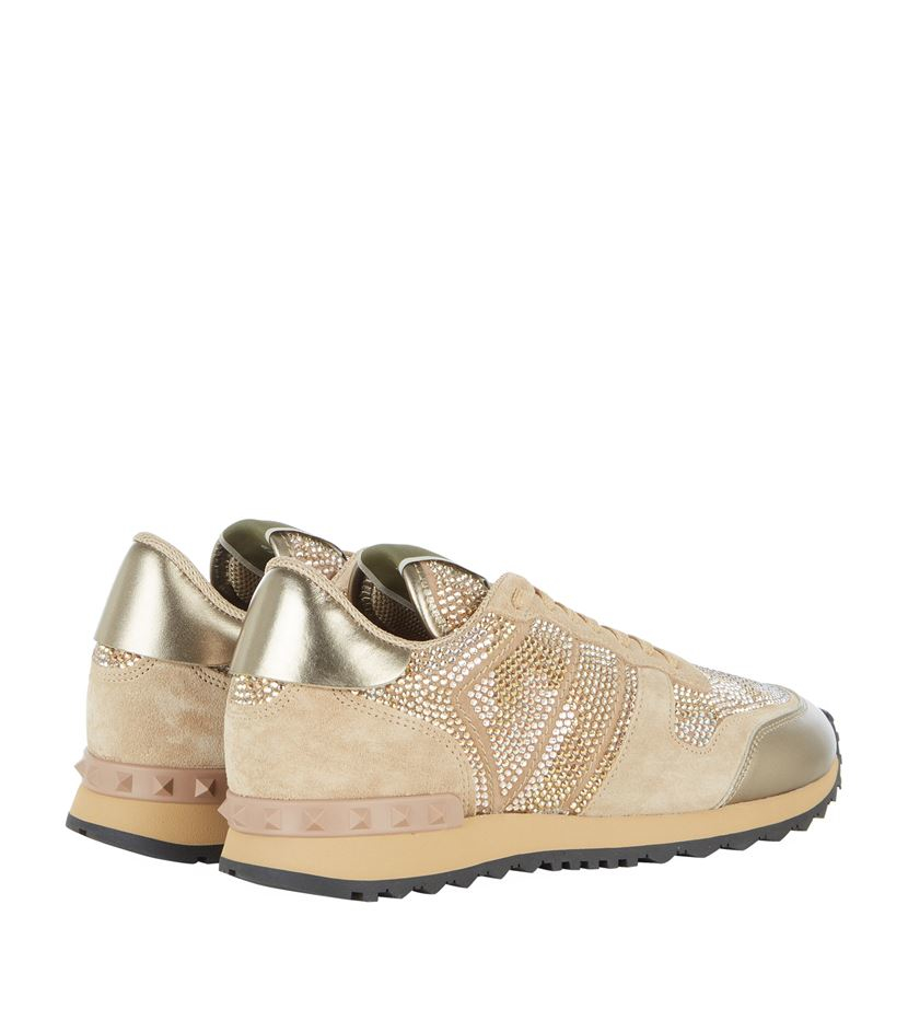 gold valentino trainers