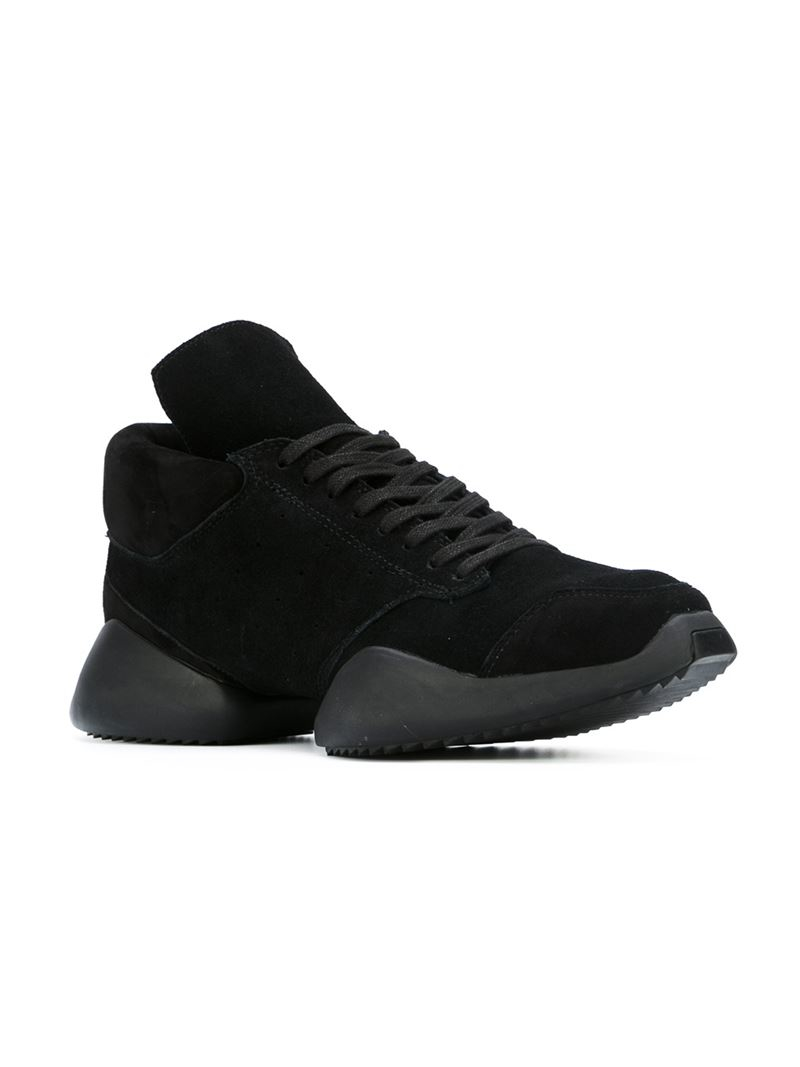 Rick Owens Suede X Adidas 'tech Runner' Sneakers in Black for Men 