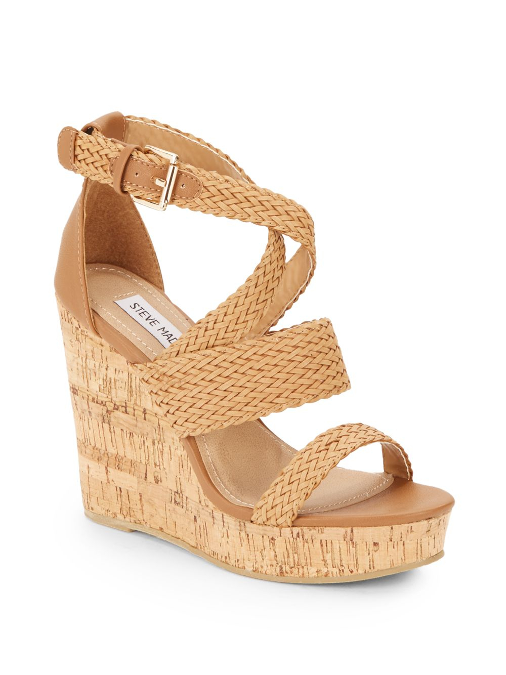 steve madden tan wedges