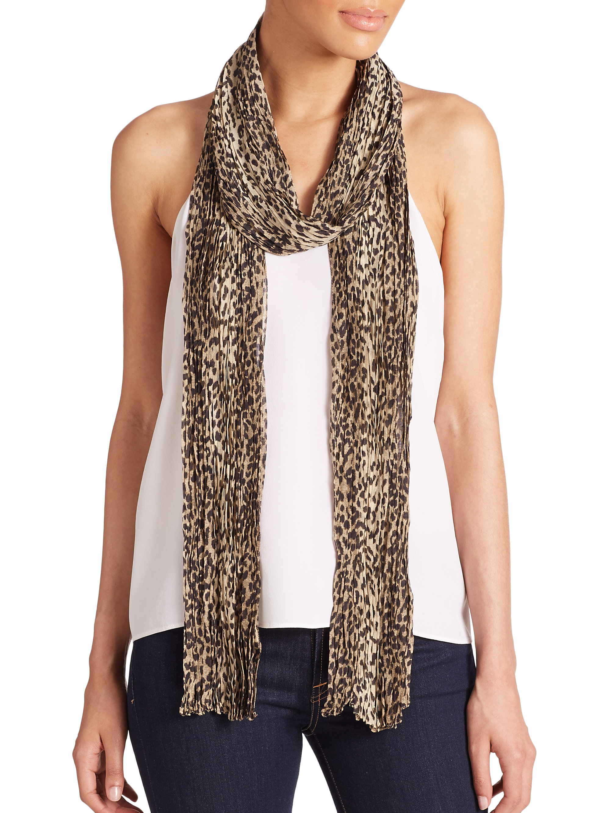 Saint laurent leopard scarf Clearance