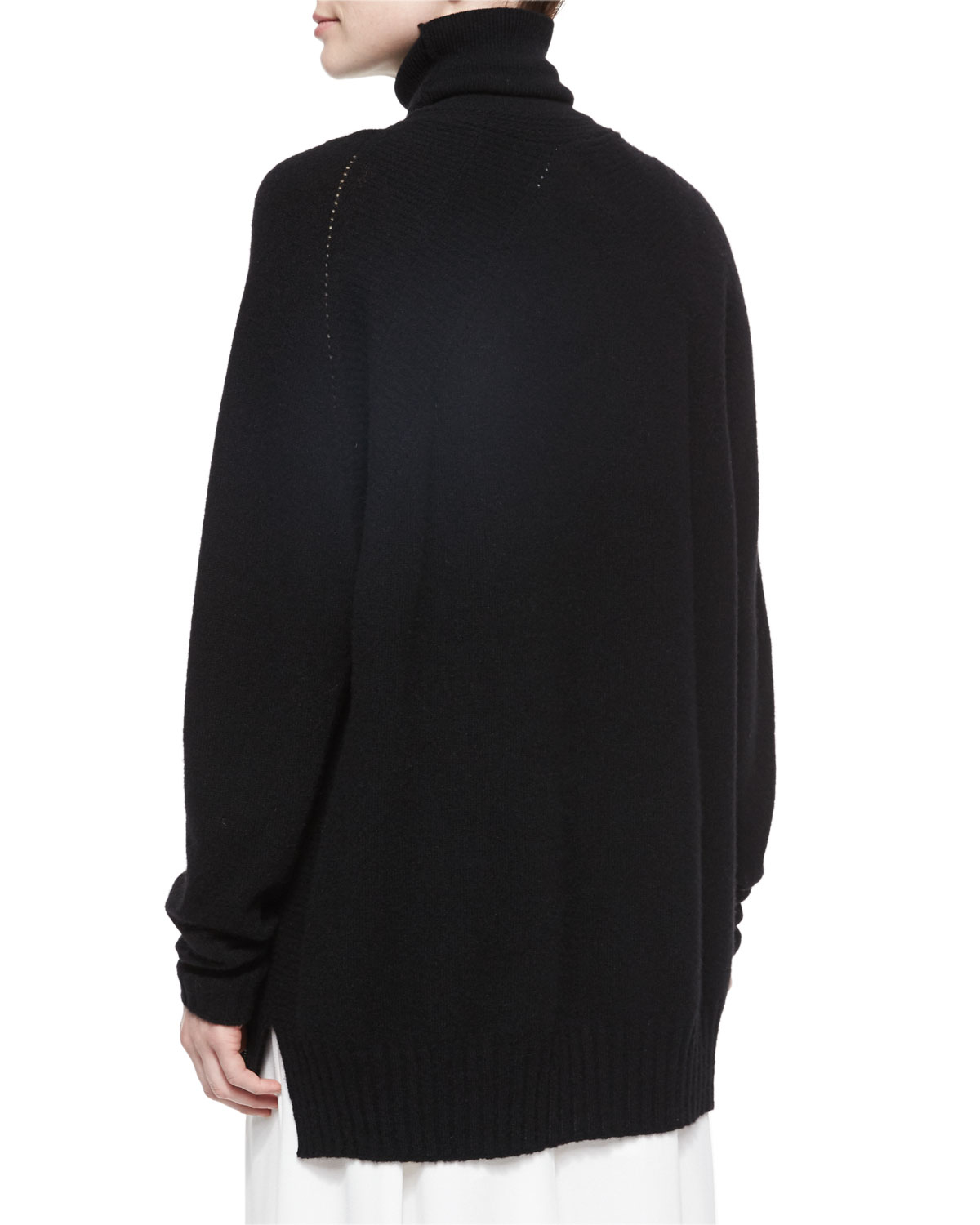 Belstaff Oversized Turtleneck Tunic Sweater in Black - Lyst
