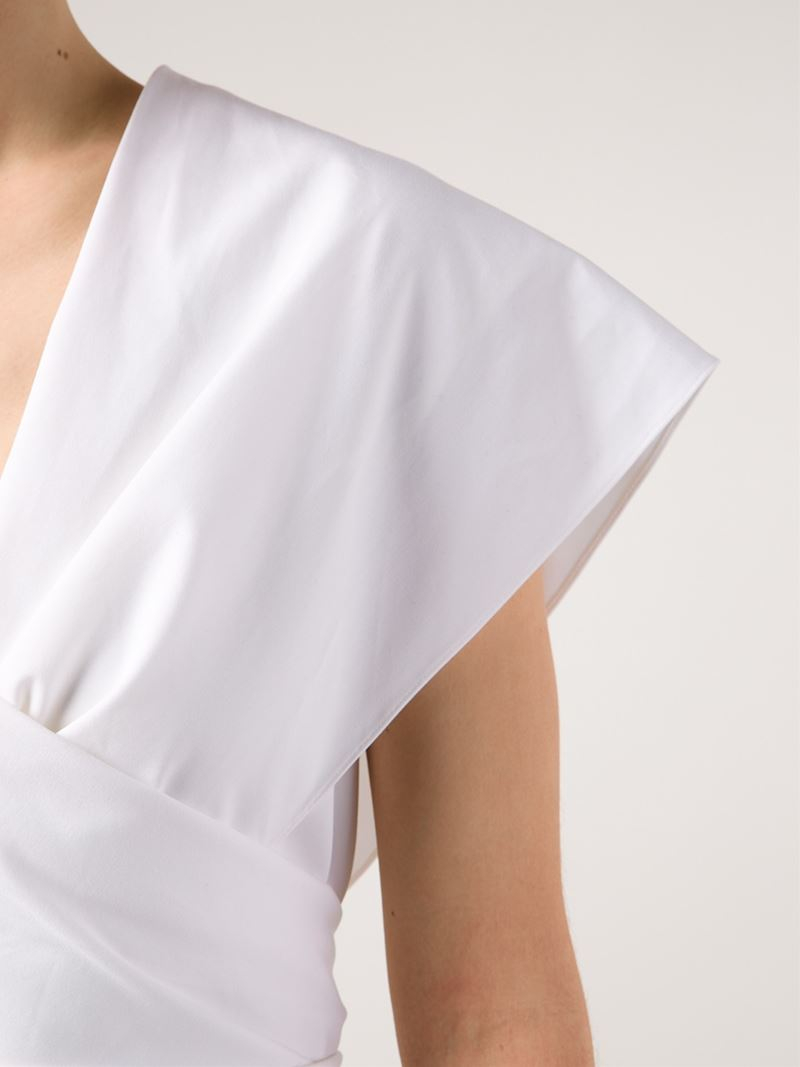 The Row Kimono Style Wrap Dress in White - Lyst