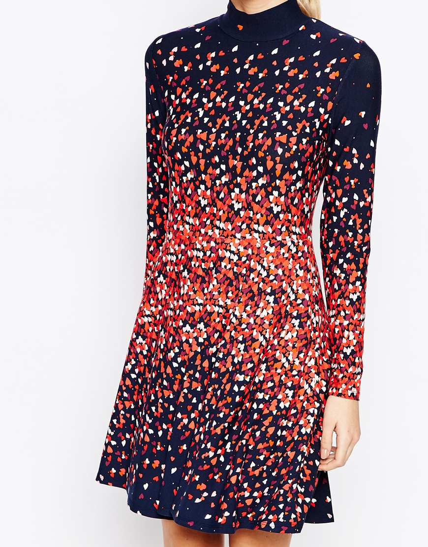 oasis heart print dress