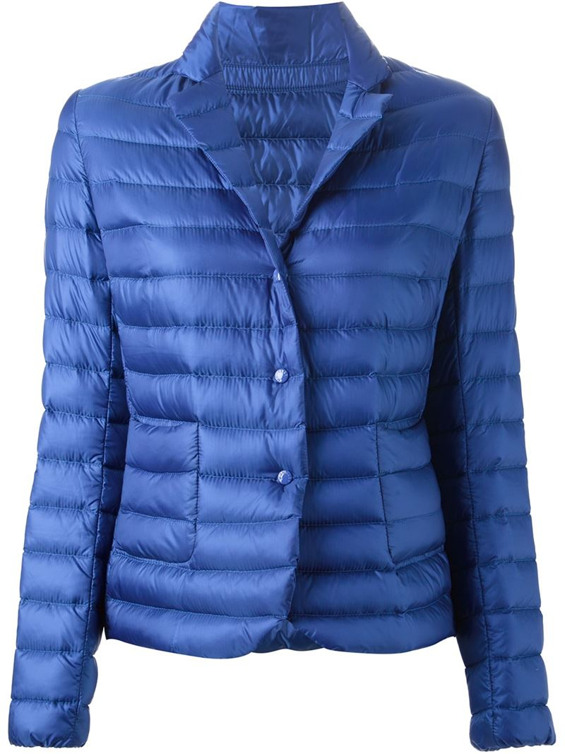 Moncler Leyla Quilted Jacket in Blue - Lyst