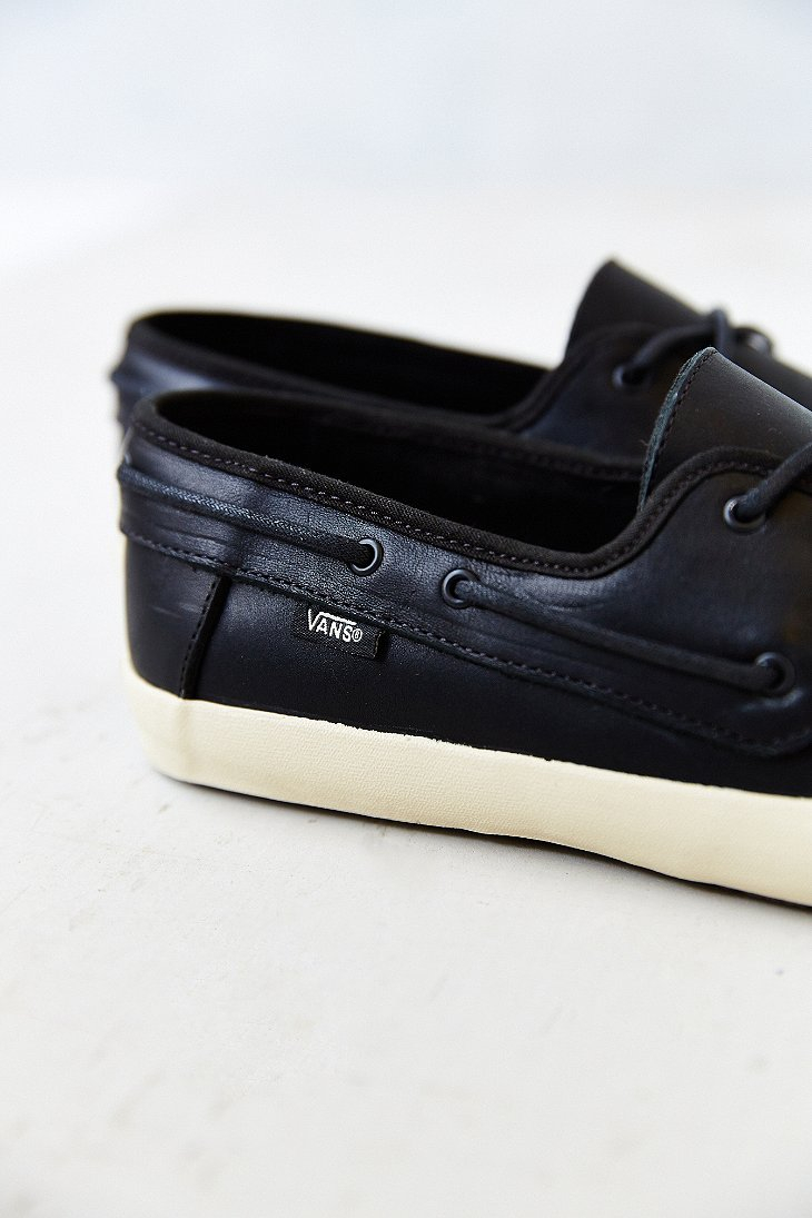 vans leather boat shoes