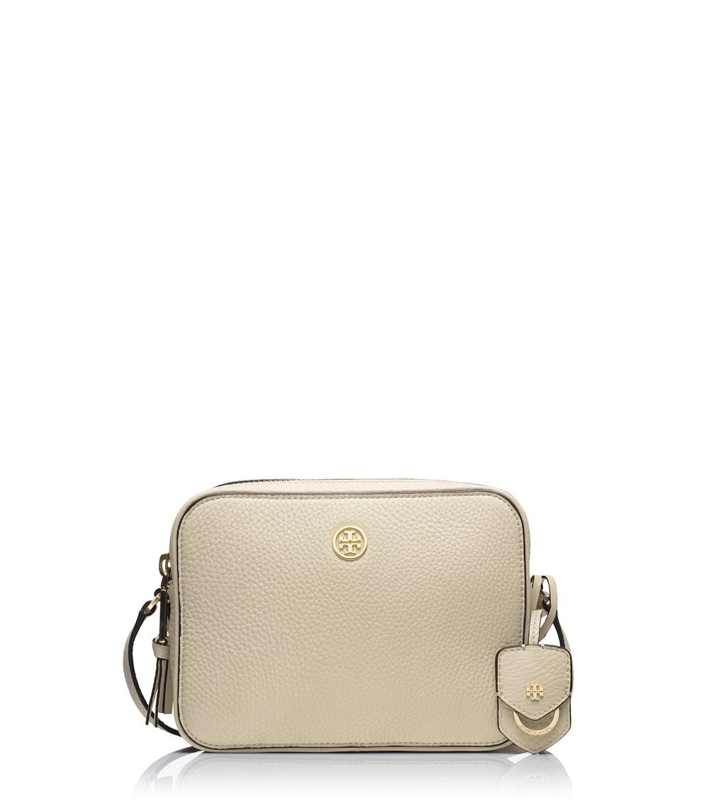 Tory Burch, Bags, Tory Burch Robinson Double Zip Expandable Sides Large  Crossbody Tote Retail 575