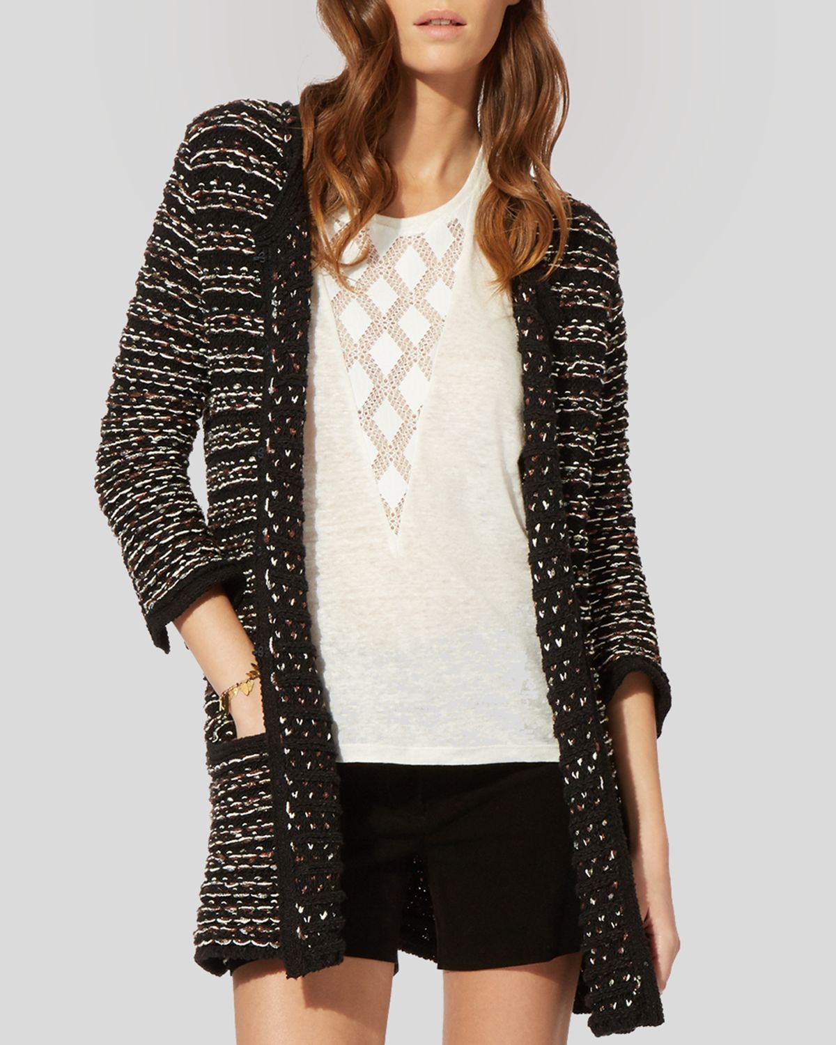 maje grey cardigan