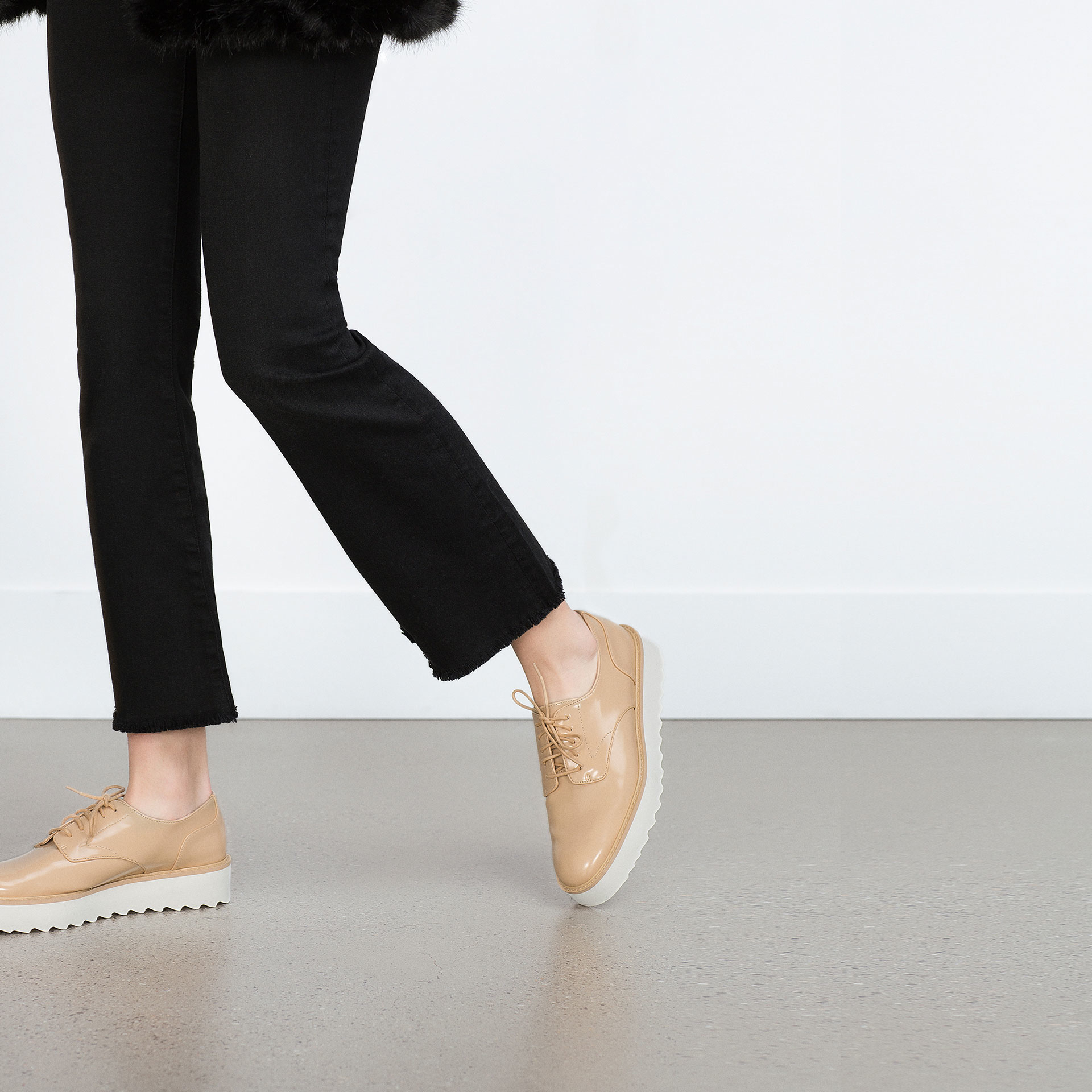 flat platform shoes zara