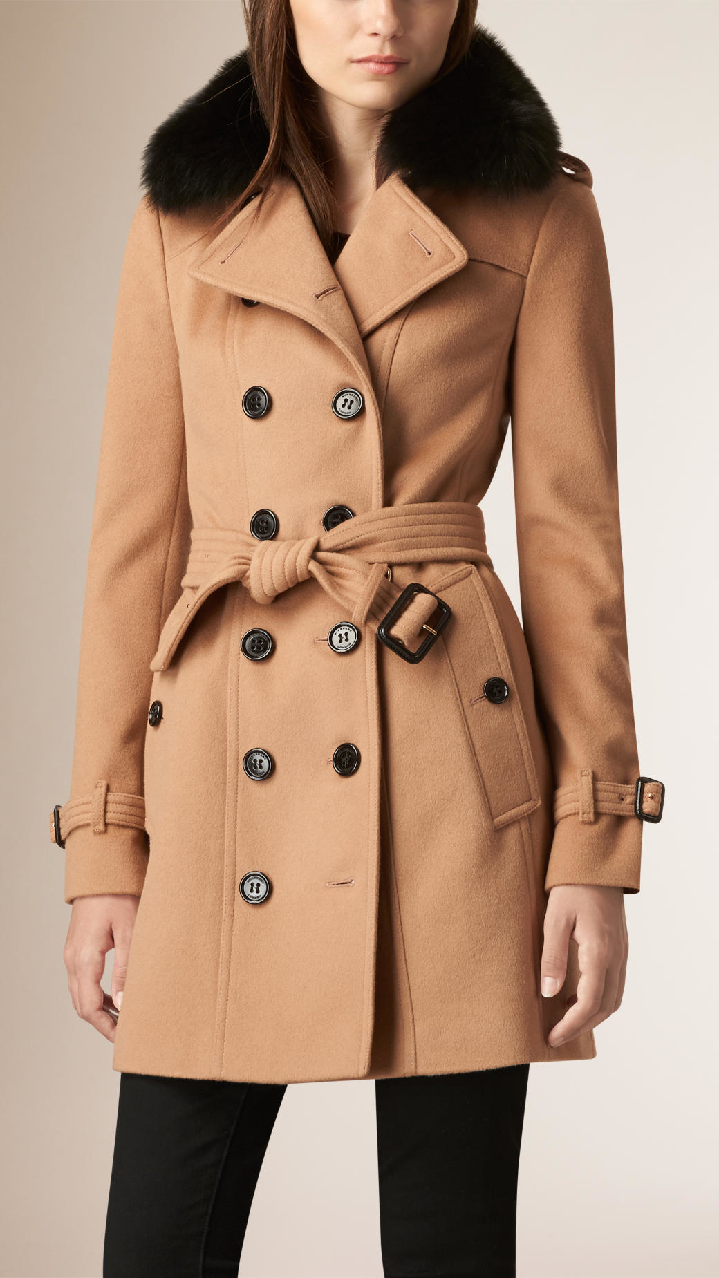 Beige Wool Trench Coat - Coat Nj