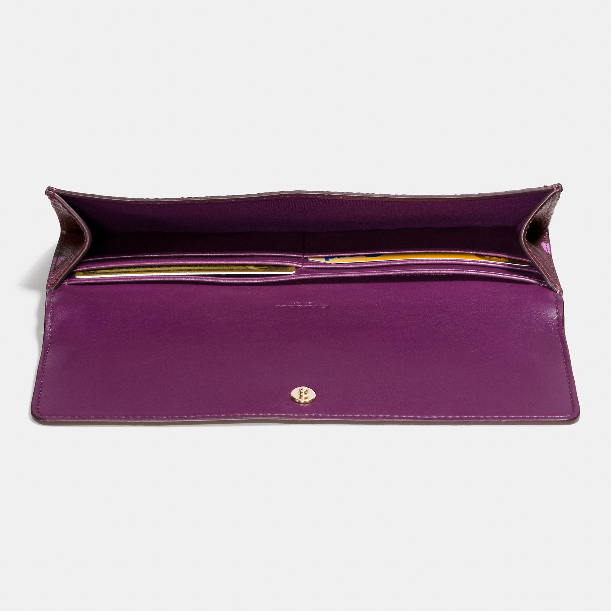 COACH Soft Wallet In Floral Print Coated Canvas in Purple Lyst