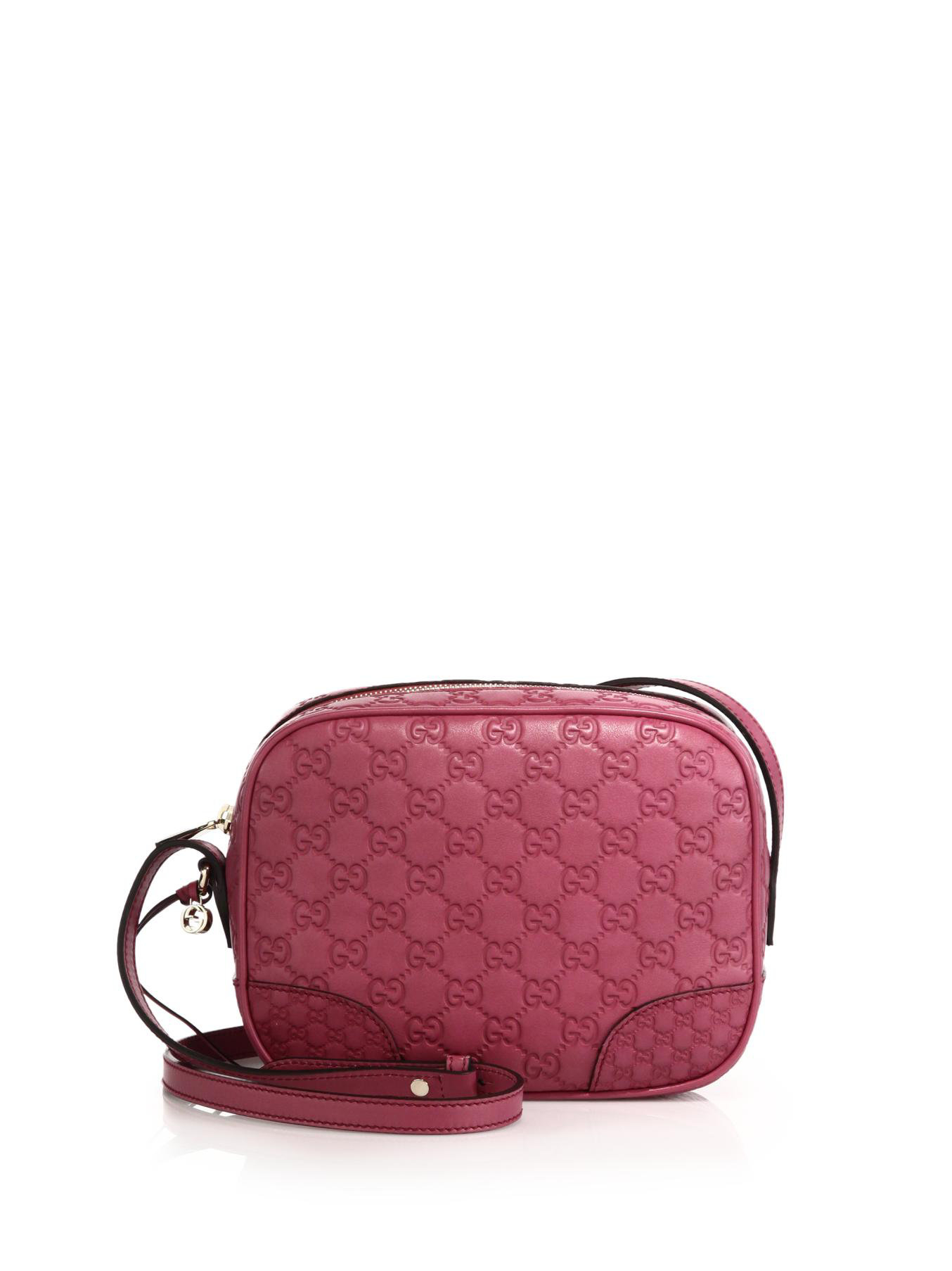 Gucci Bree Ssima Mini Leather Disco Bag in Pink | Lyst