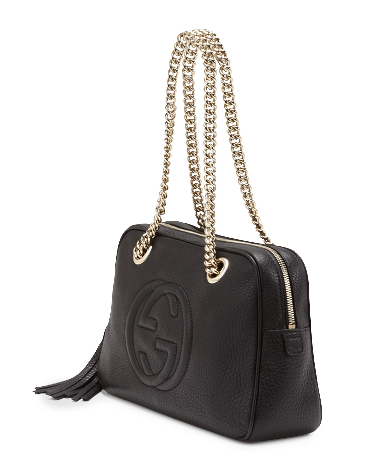 Gucci Black Leather Purse Strap | semashow.com
