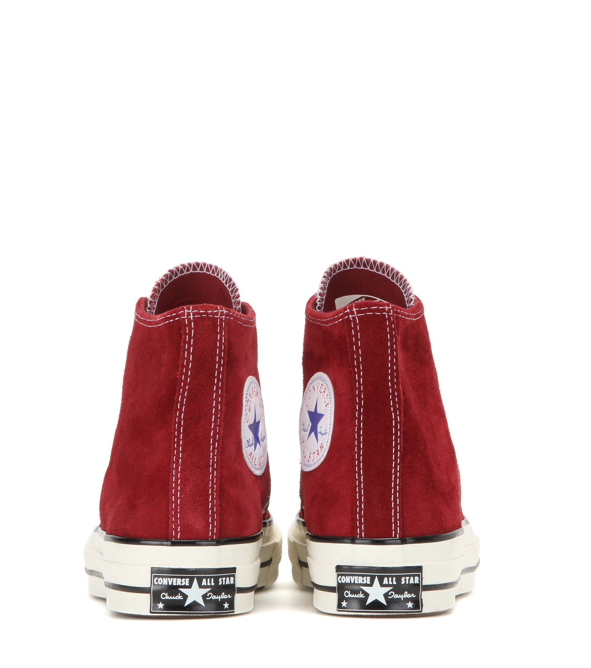 Converse Chuck Taylor Suede Hightop Sneakers in Red Lyst