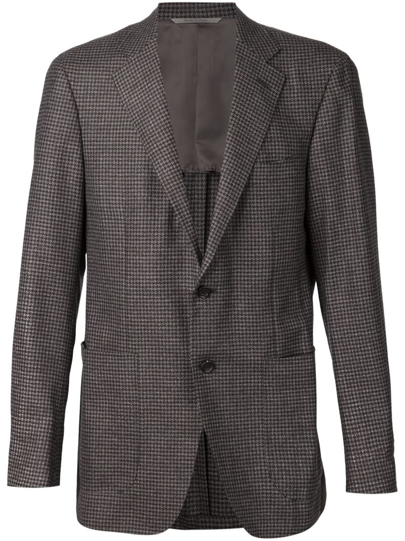Lyst Canali Houndstooth Blazer in Gray for Men