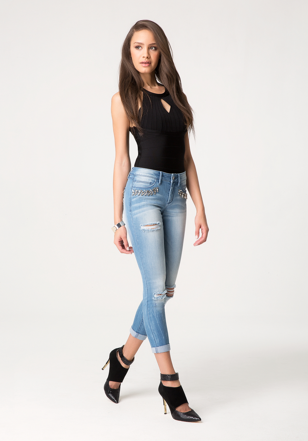 bebe embellished jeans