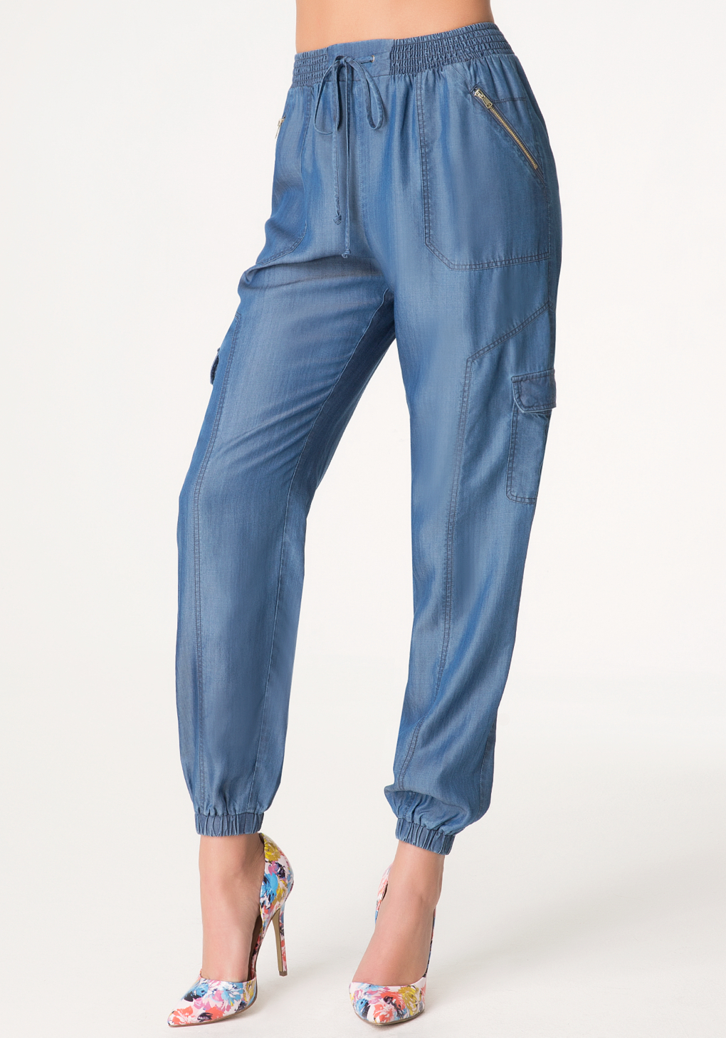 blue chambray pants