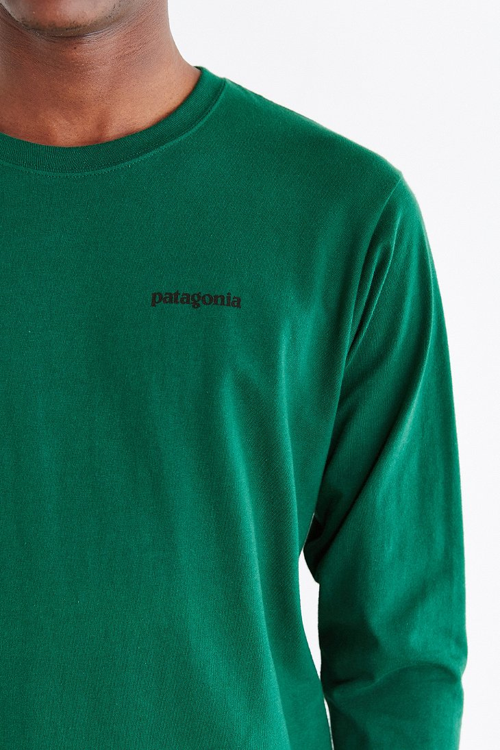 patagonia long sleeve t shirt green
