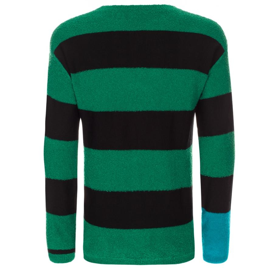 Green and black striped sweater mens Clearance