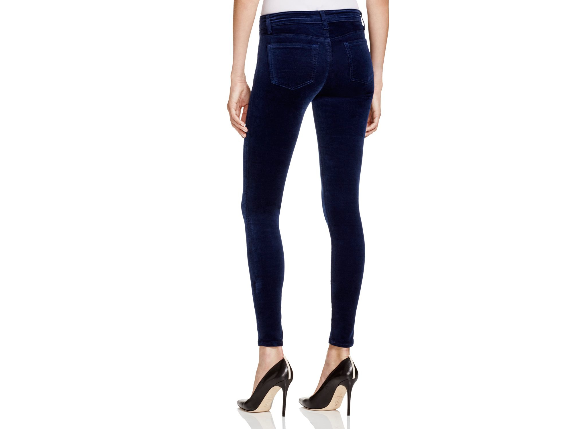 J Brand Skinny Velvet Jeans In Cali Blue | Lyst