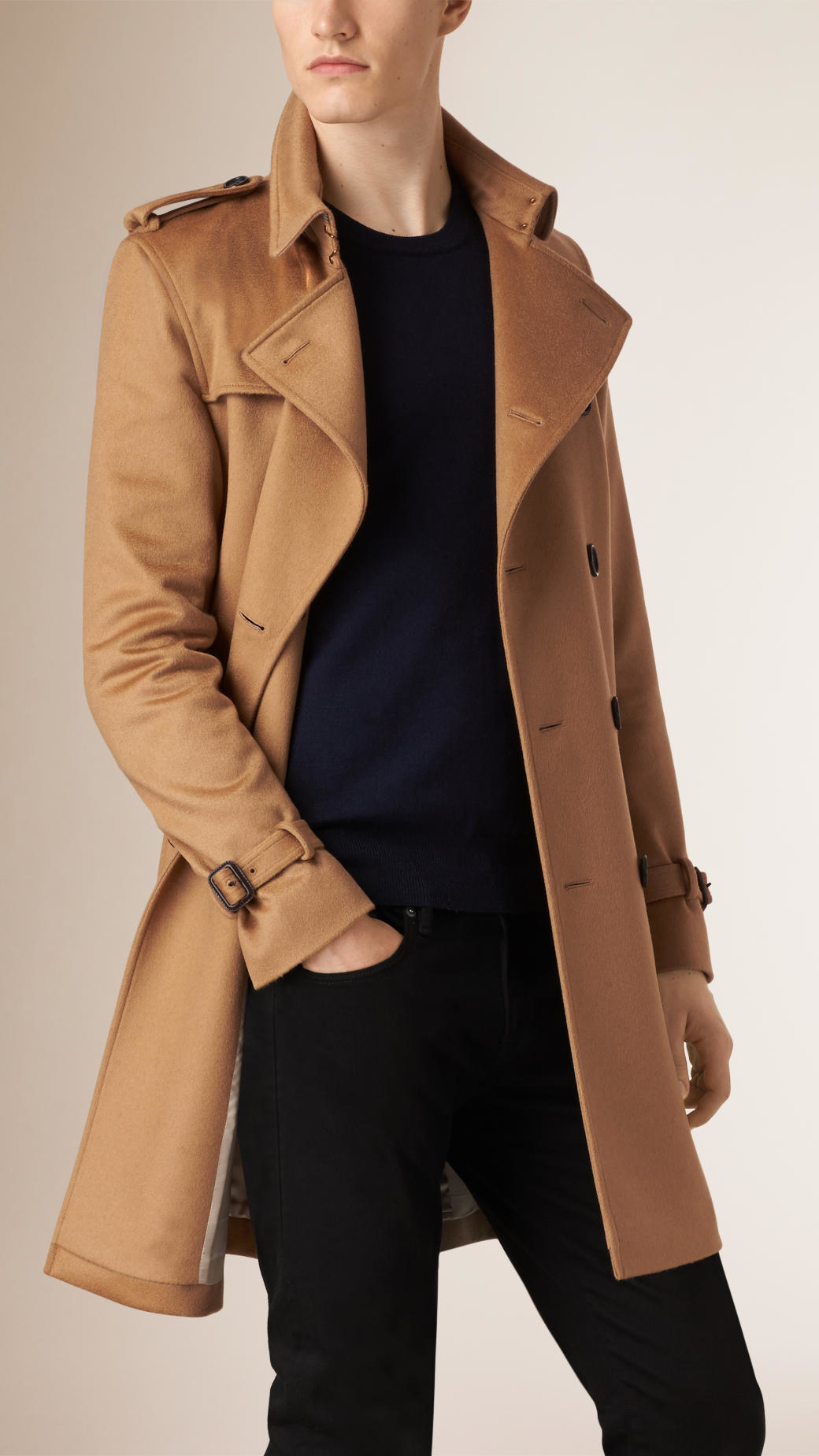 burberry cashmere trench coat mens
