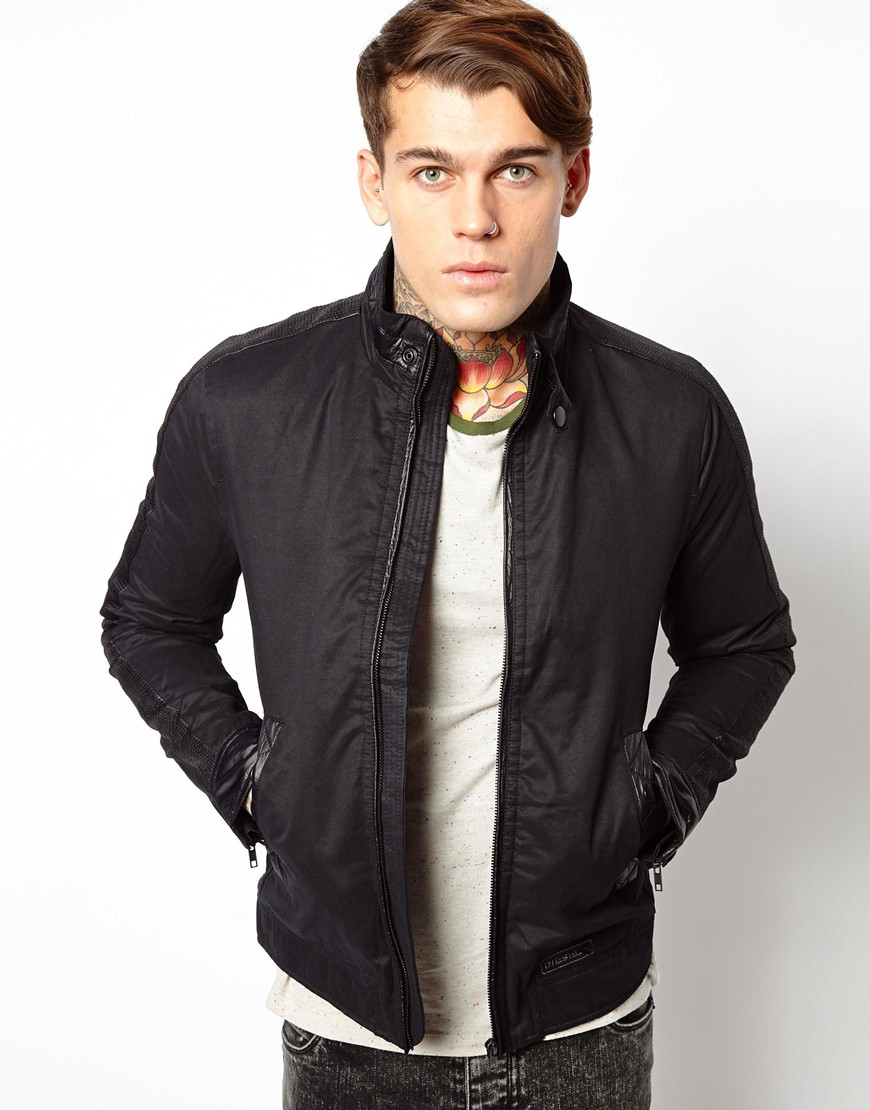 Lyst - Diesel Jacket J-thalia Lightweight Biker in Black for Men